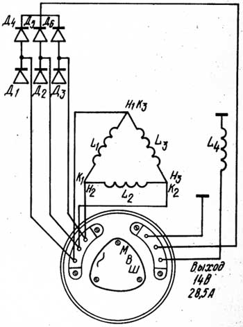 Электрическая схема генератора МТЗ 82